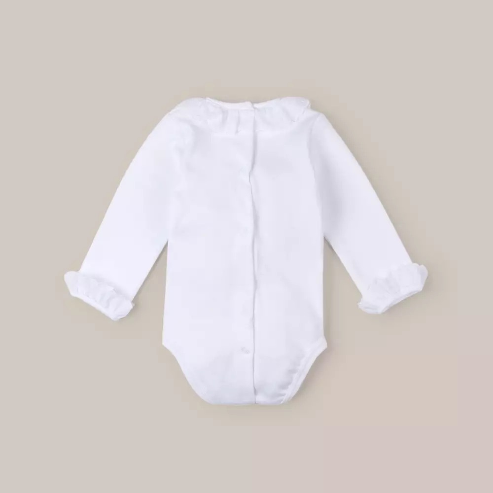 European body long sleeve with plumeti collar